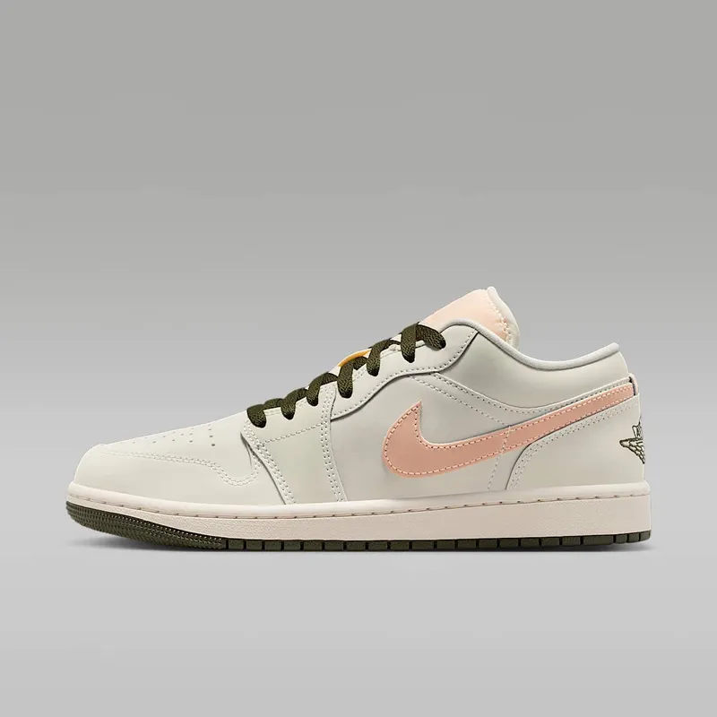 Jordan 1 Low “Sail Crimson Tint Khaki” (DC0774-111)
