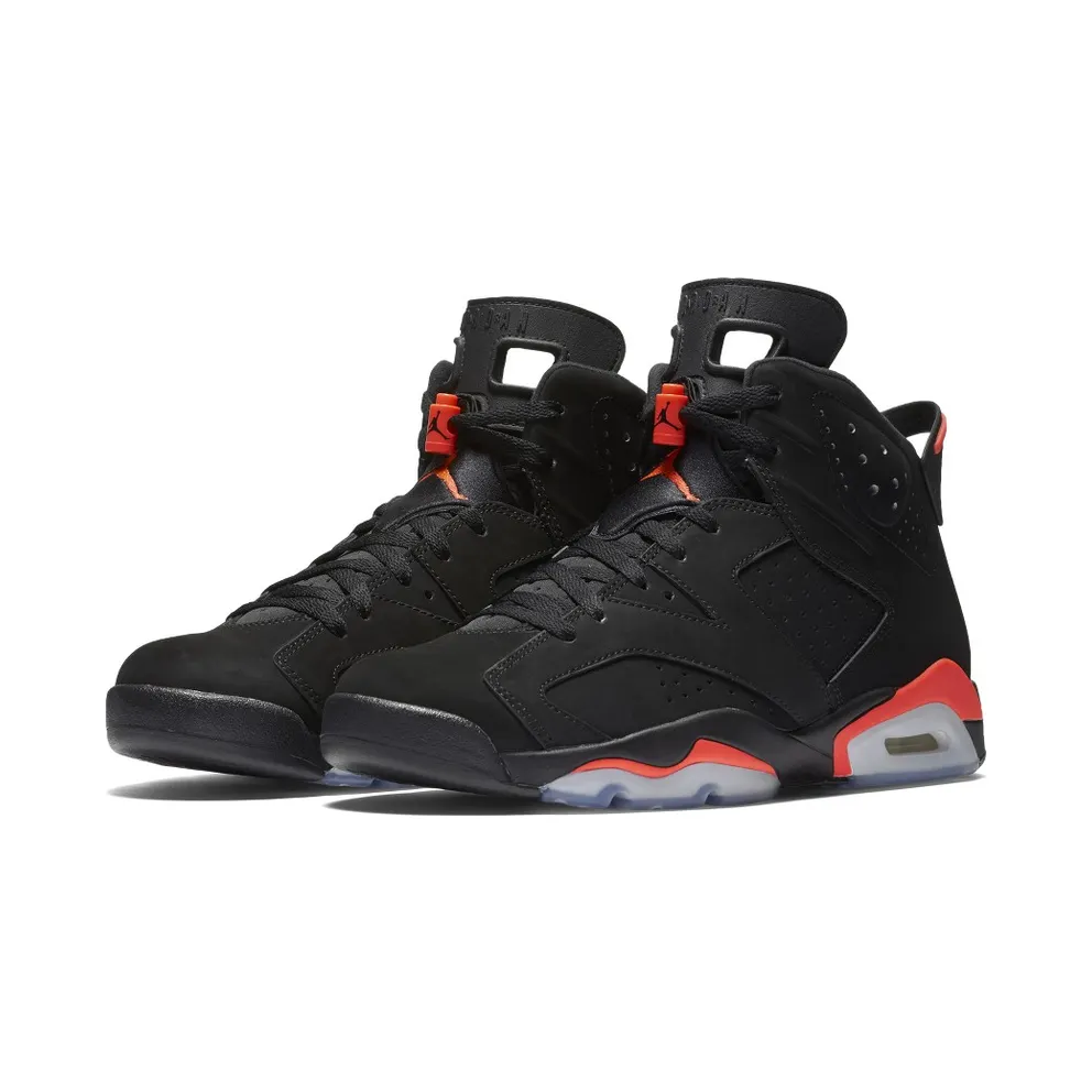 Air Jordan Nike AJ 6 VI Retro Infrared Black (JUMPMAN) (2014) (384664-023)