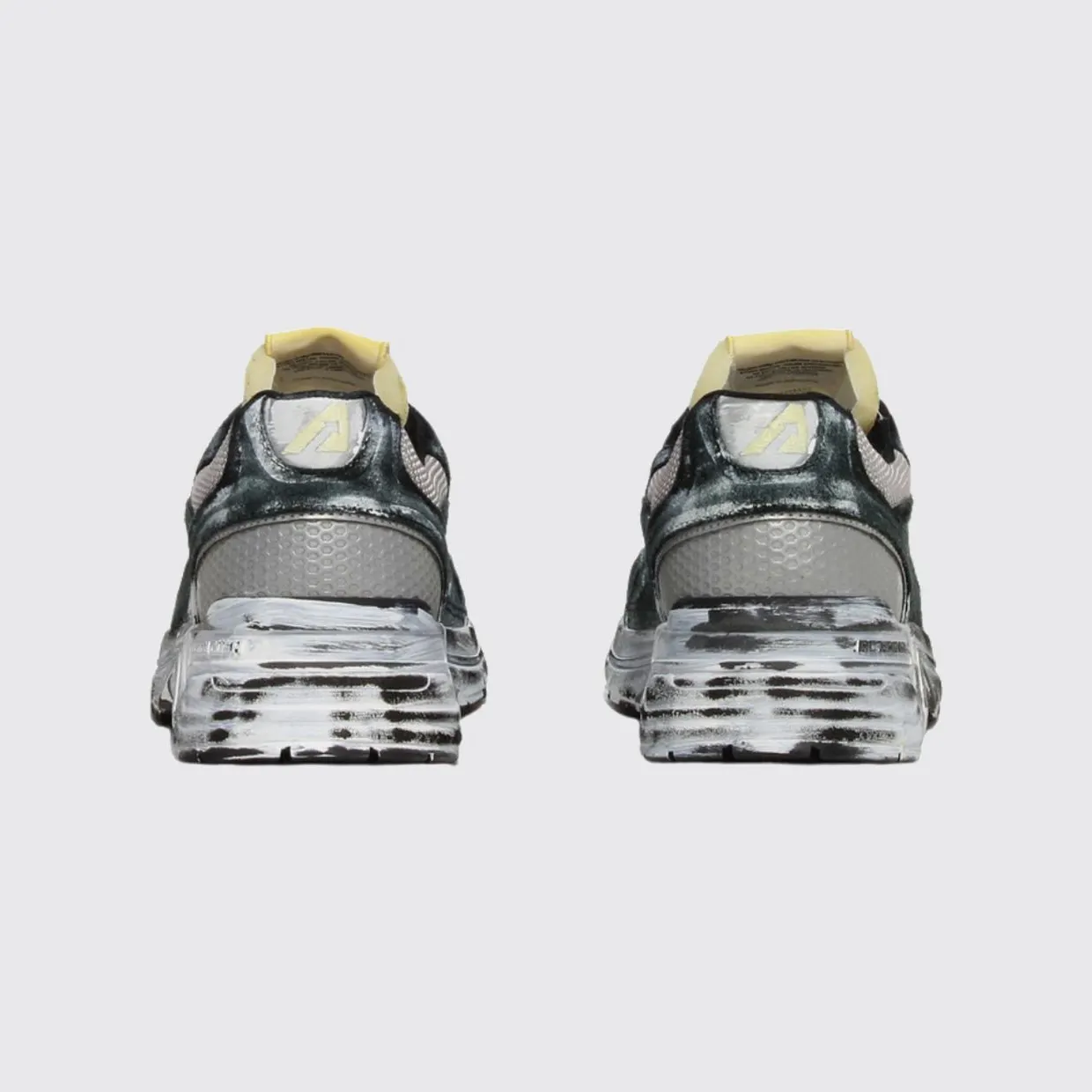 Autry Hyperway Two-Tone Suede Sneakers with a Worn-Out Effect Black (HVLMJB05) (2)