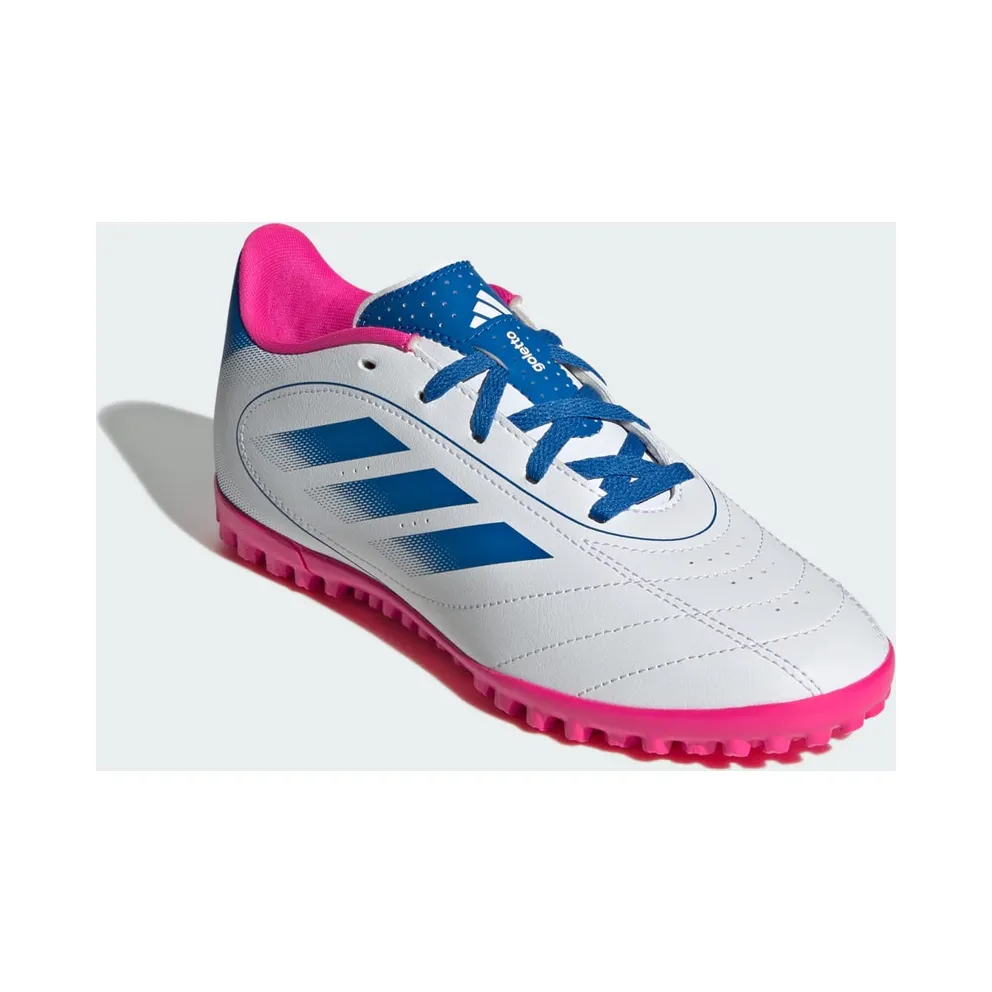 Adidas Goletto IX Turf Cleats GS “Cloud White / Bright Royal / Team Shock Pink 2” (JP5618)