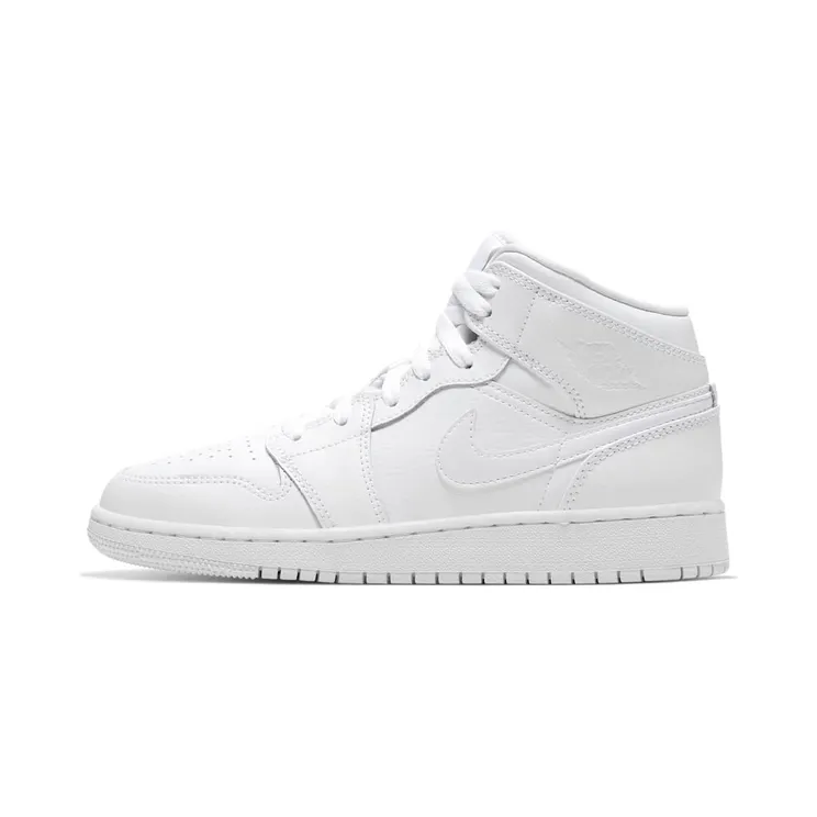 Jordan 1 Mid Triple White (2020) “White” (554725-126)