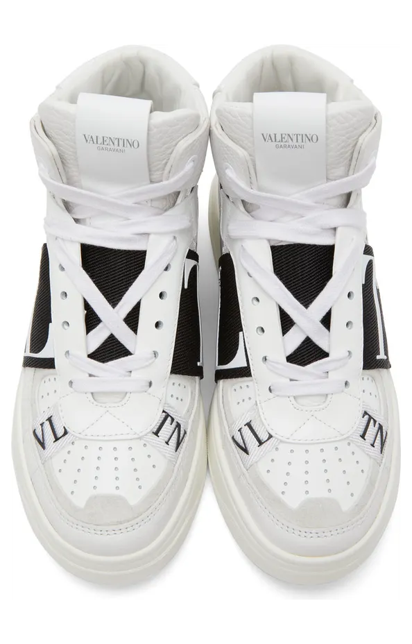 Valentino Garavani White & Black ‘VL7N’ Mid-Top Sneakers (VW0S0BF5WRQ) (5)