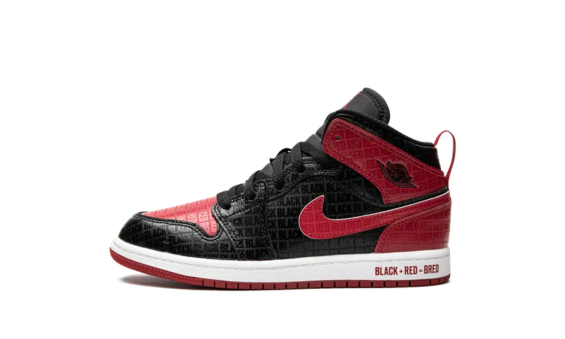 Jordan 1 Mid PS “Bred Text” (DM9651-001)
