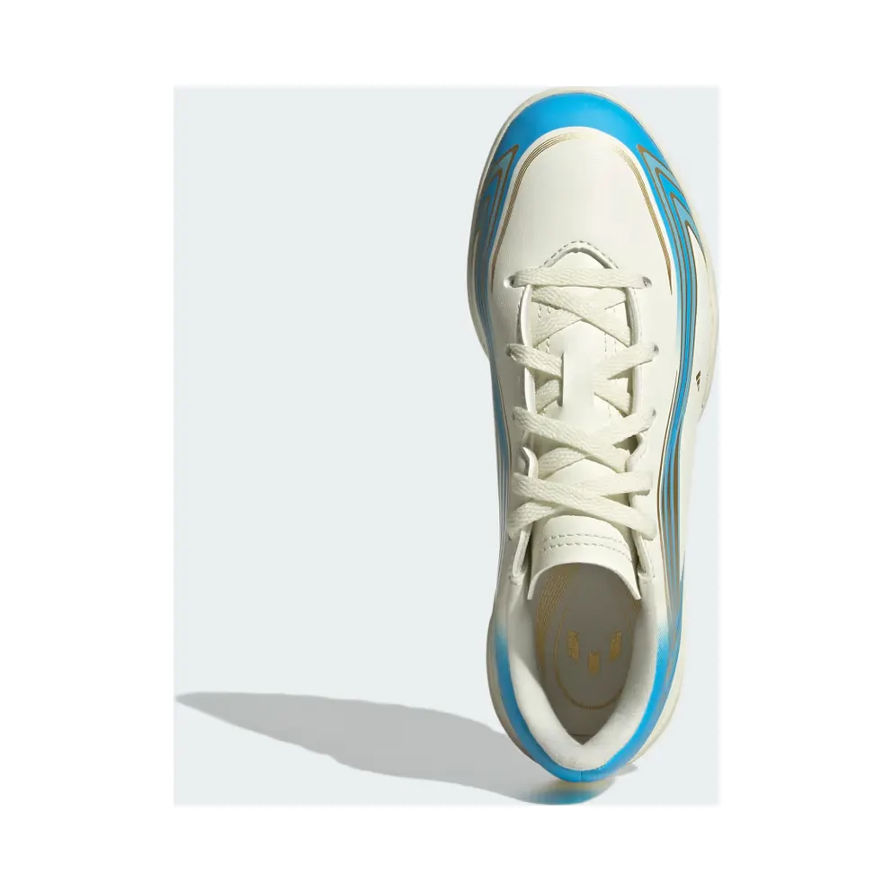 adidas F50 Messi Club Turf Football Shoes Kids “Ivory / Semi Blue Burst / Icey Blue” (KK1380)