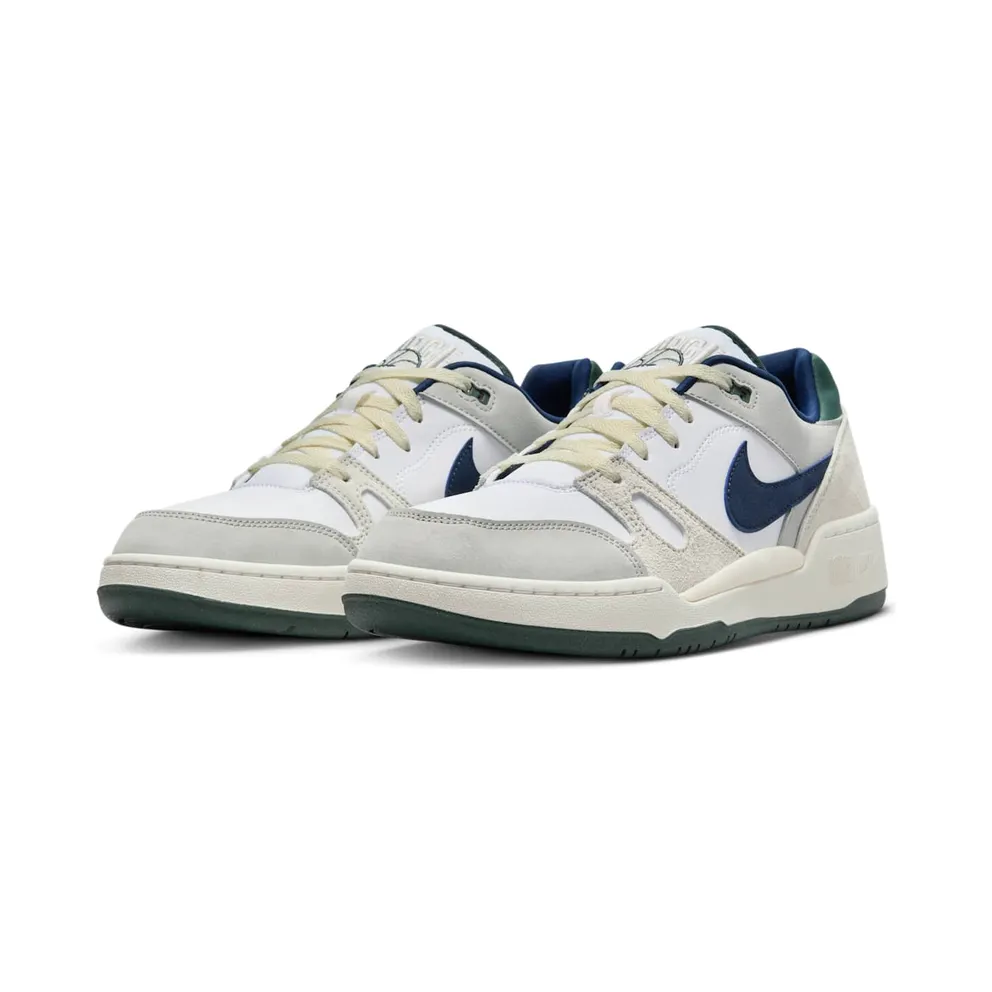 Nike Full Force Low White Midnight Navy Green (FZ3595-100)