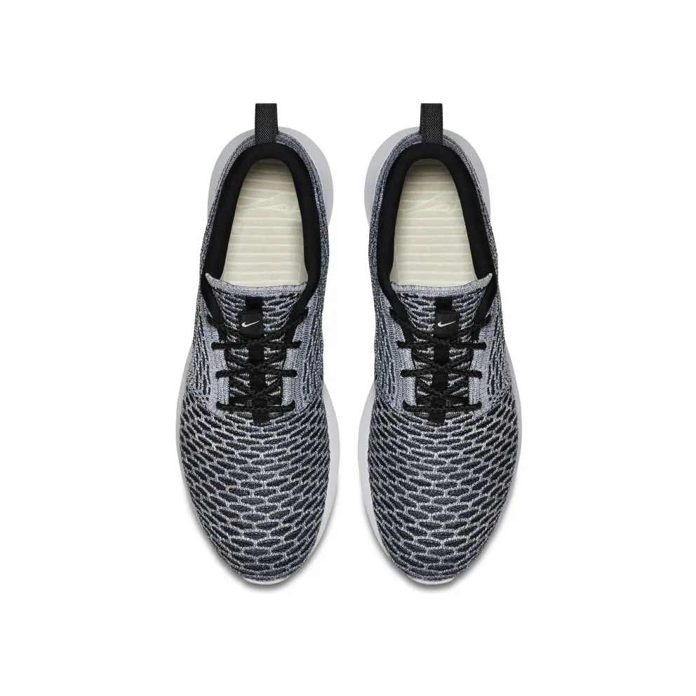 Nike Roshe Run Flyknit Black White Black/White-Dark Grey (677243-008)