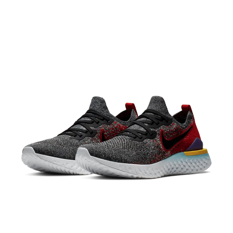 Nike Epic React Flyknit 2 Black Hyper Jade University Red Black/Black-Hyper Jade-University Red-Hyper Grape-Amarillo (BQ8928-007)