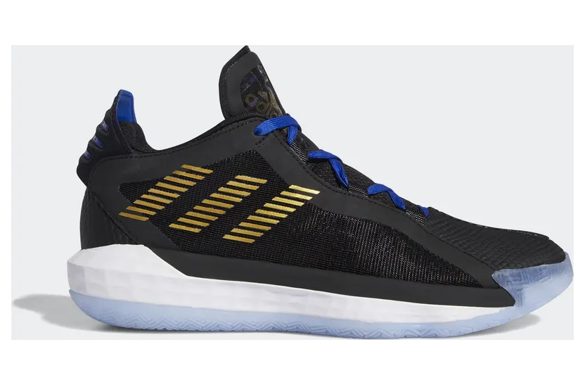 Adidas Dame 6 ‘Stone Cold’ Black/Metallic Gold/Royal (FU9447)