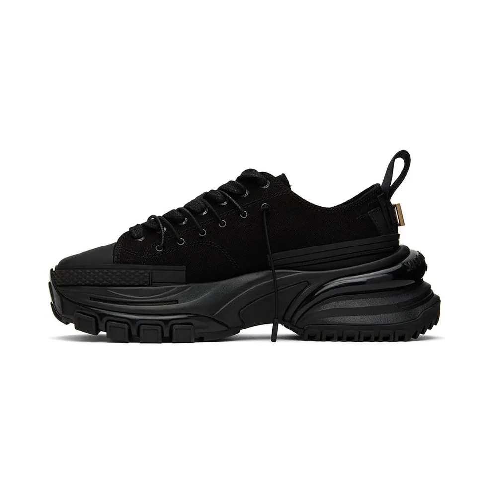 Wooyoungmi Black Double Lace Low-Top (W221SU02)