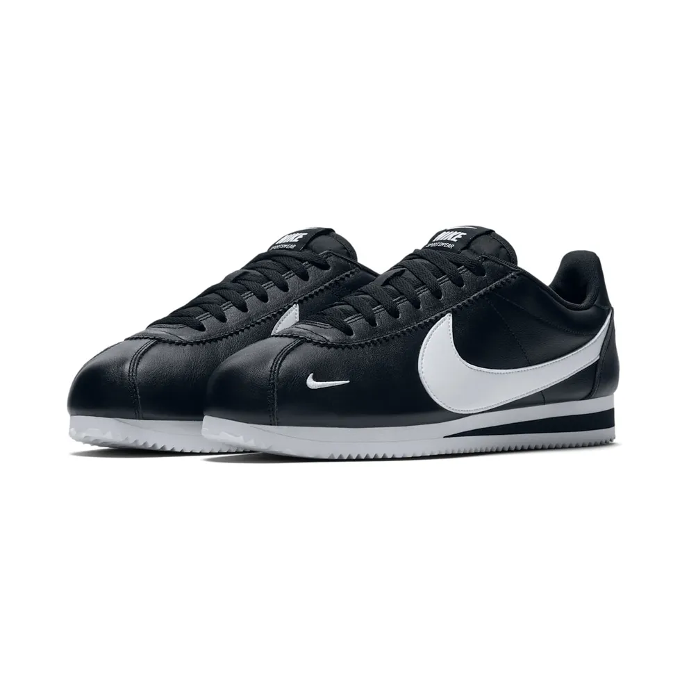 Nike Classic Cortez Mini Swoosh Black White Black/White (807480-004)