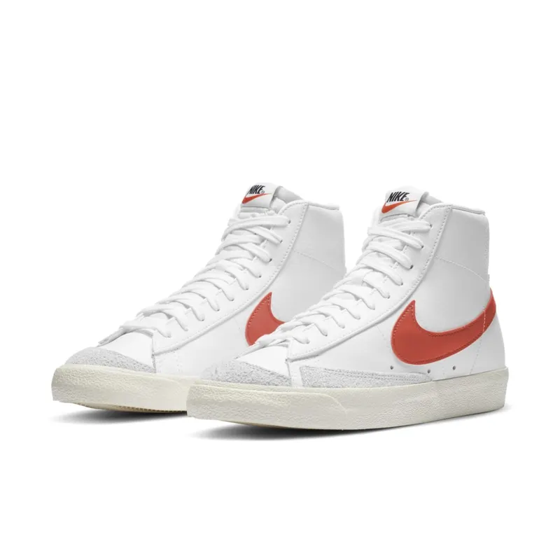 Nike Blazer Mid 77 White Bright Crimson White/White-Bright Crimson (BQ6806-110)