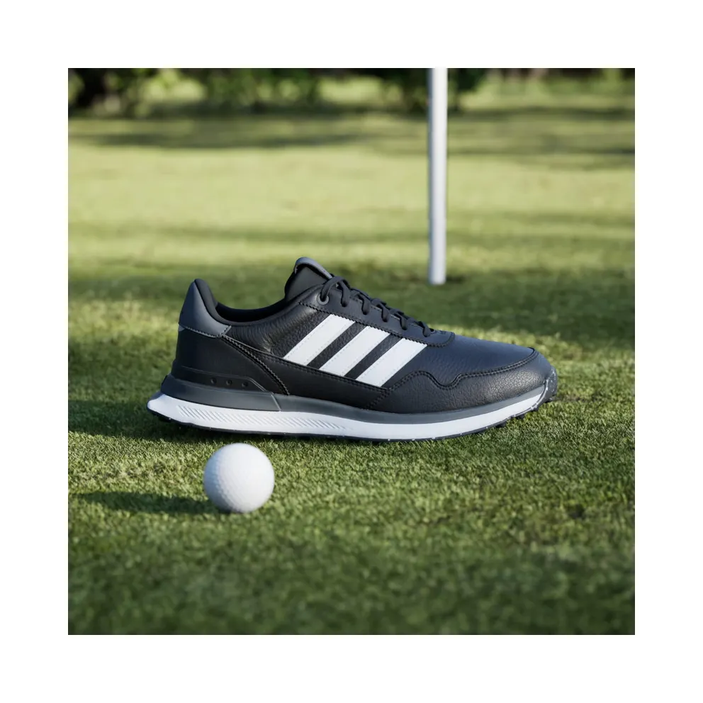 adidas S2G 26 Leather Spikeless Golf Black White Grey Four (JQ9315)