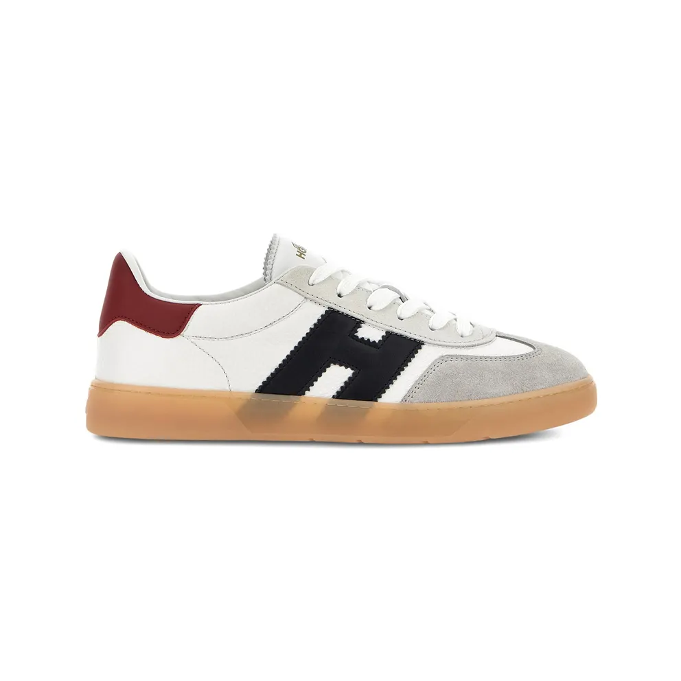 Hogan Cool Logo-appliqué Leather “White/Black” (HXM6470FB60U WS826O)