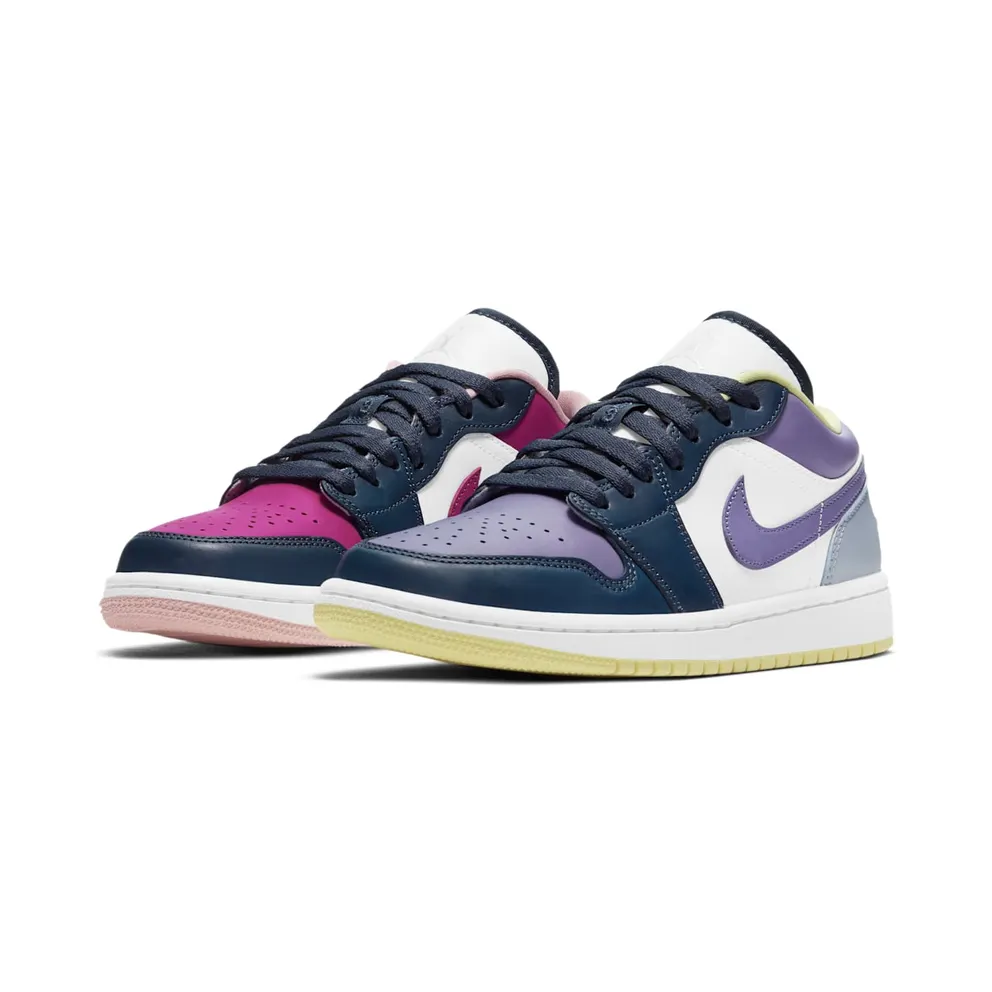 Jordan 1 Low Purple Magenta (W) Purple/White-Navy (DJ4342-400)