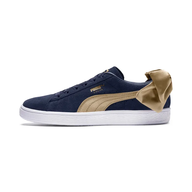Puma Suede Bow Varsity Peacoat (W) Peacoat/Metallic Gold (367732-02)