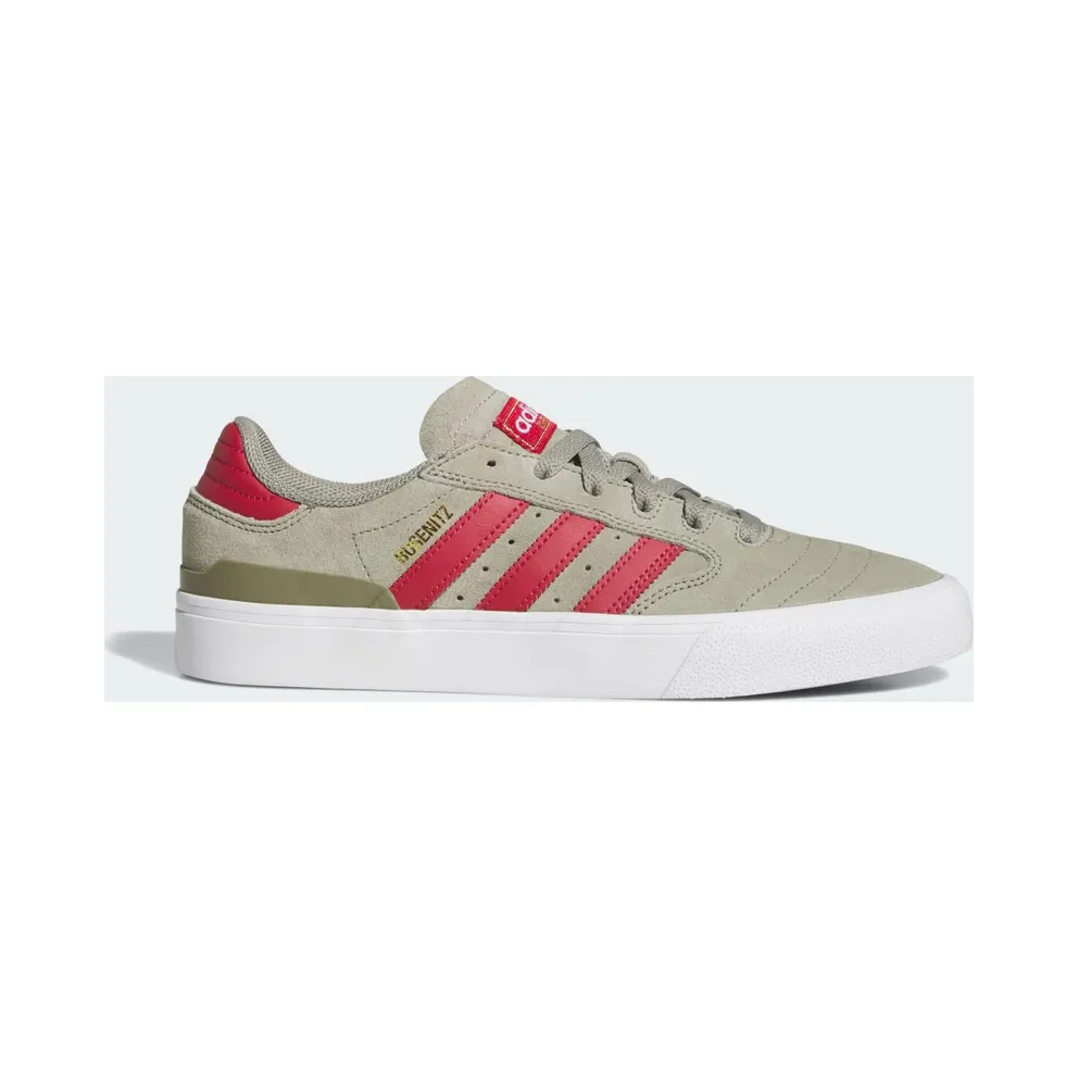adidas Busenitz Vulc II “Silver Pebble / Team Victory Red / Cloud White” (KJ0248)