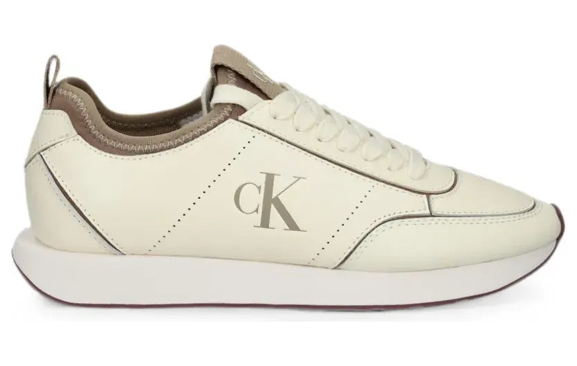 Calvin Klein Sneakers met vlakken en logoprint – Beige (HW0HW031180K9)