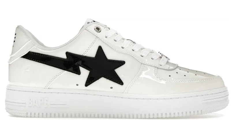 A Bathing Ape Bape Sta #2 White Patent (1K30-191-302-WHT)