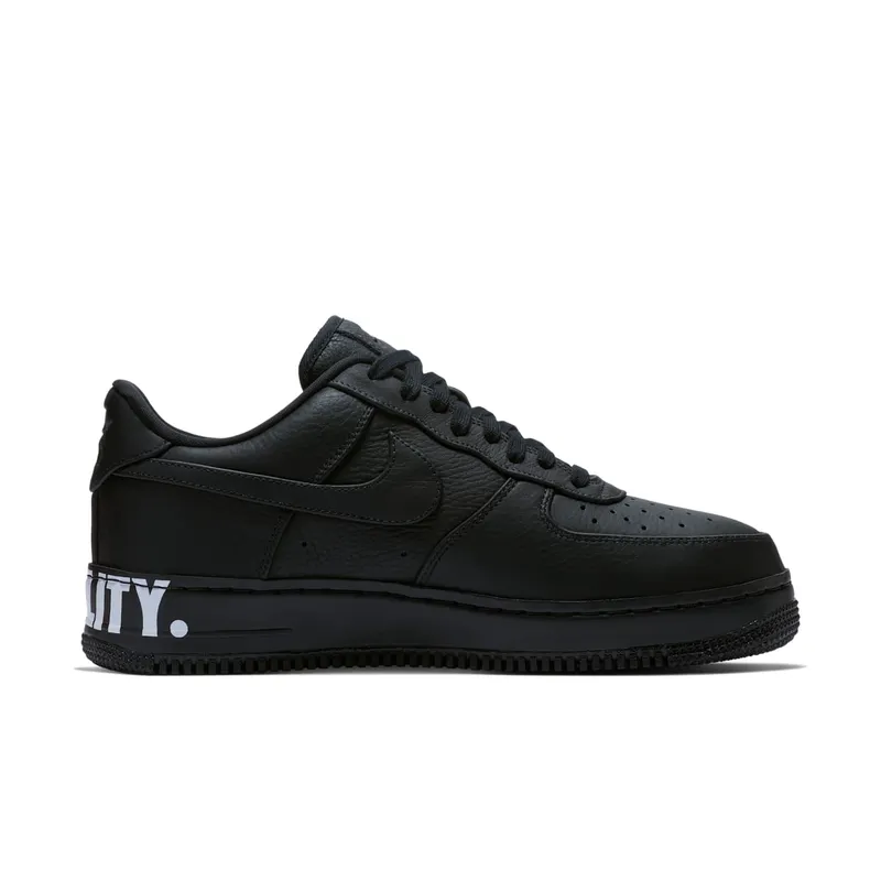 Nike Air Force 1 Low CMFT Equality Black History Month (2018) Black/Black-White-Metallic Gold (AQ2125-001)