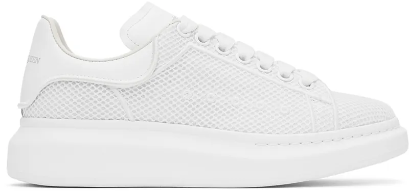 Alexander McQueen White Mesh & Leather Oversized (668700WIAFD)