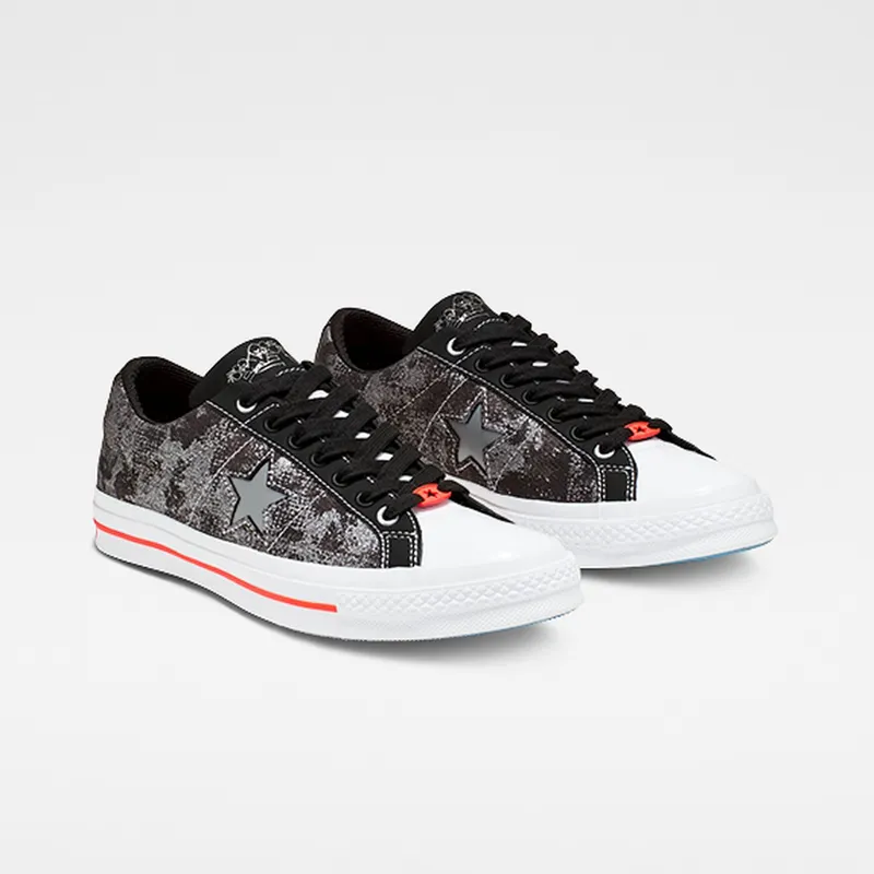 Converse One Star Ox Sad Boys Black/Silver-Red (165743C)