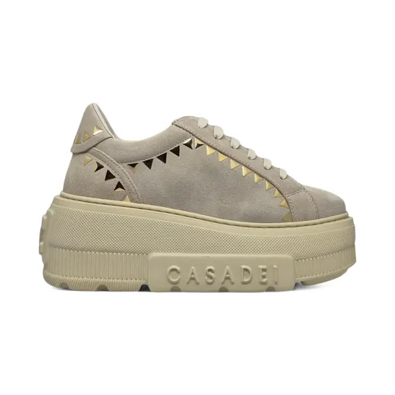 Casadei Nexus sneakers met plateauzool en studs – Beige (2X090A0701C2914)