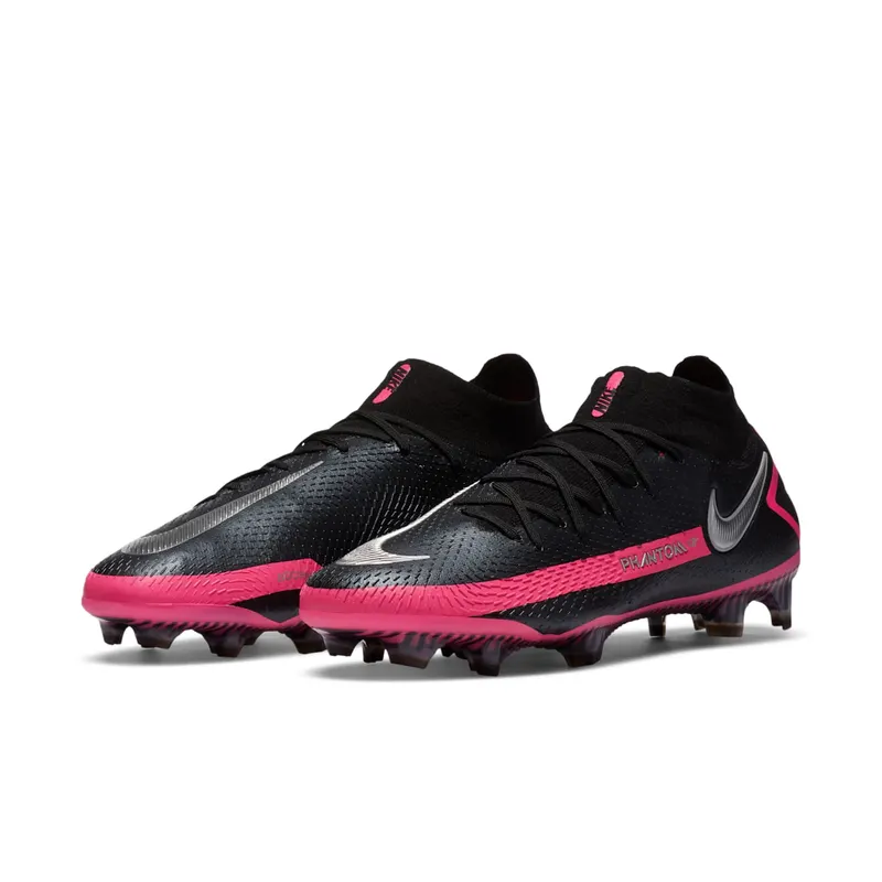 Nike Phantom GT Elite DF FG Black Pink Blast Black/Pink Blast-Metallic Silver (CW6589-006)