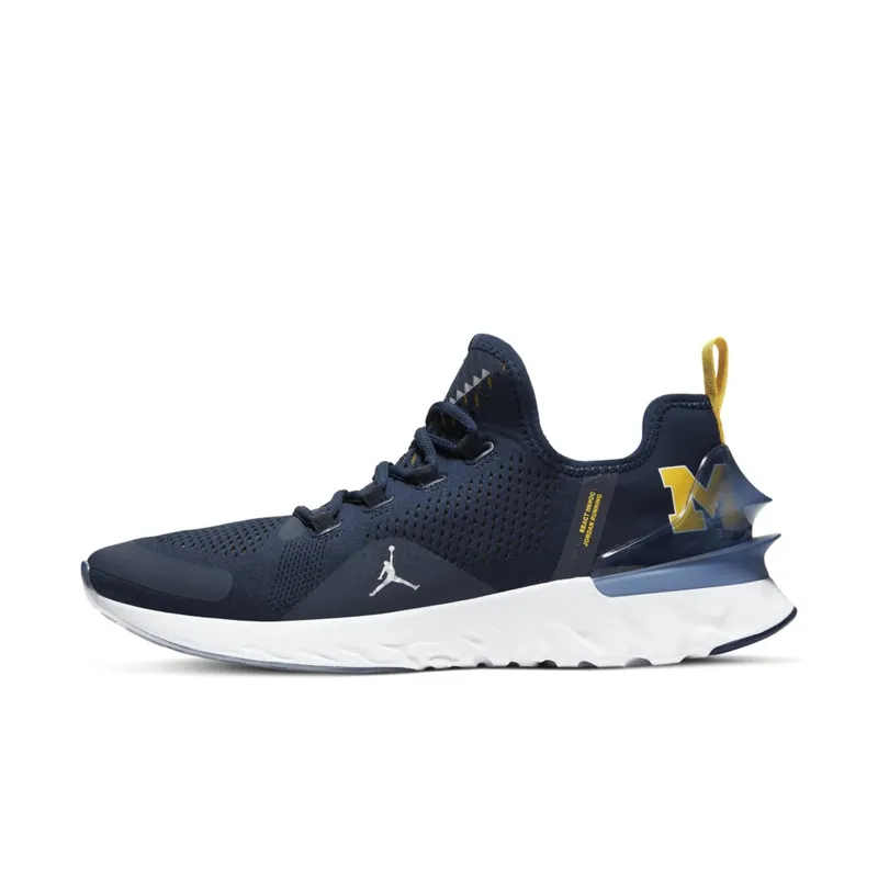 Jordan React Havoc Michigan College Navy/Metallic Silver-White-Amarillo (CJ6748-407)