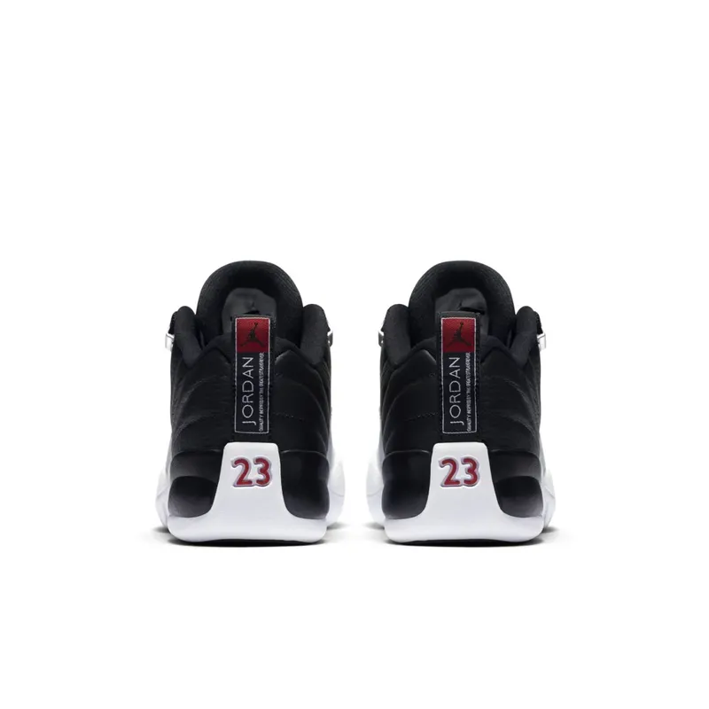 Jordan 12 Retro Low Playoffs (GS) Black/Varsity Red-White-Metallic Silver (308305-004)