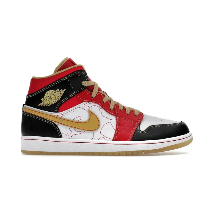 Jordan 1 Mid XQ White Black Sport Red (DV0576-176)