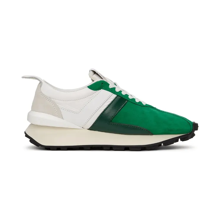 Lanvin Green Suede Bumpr Sneakers (M-SKBRUC-SUNY)