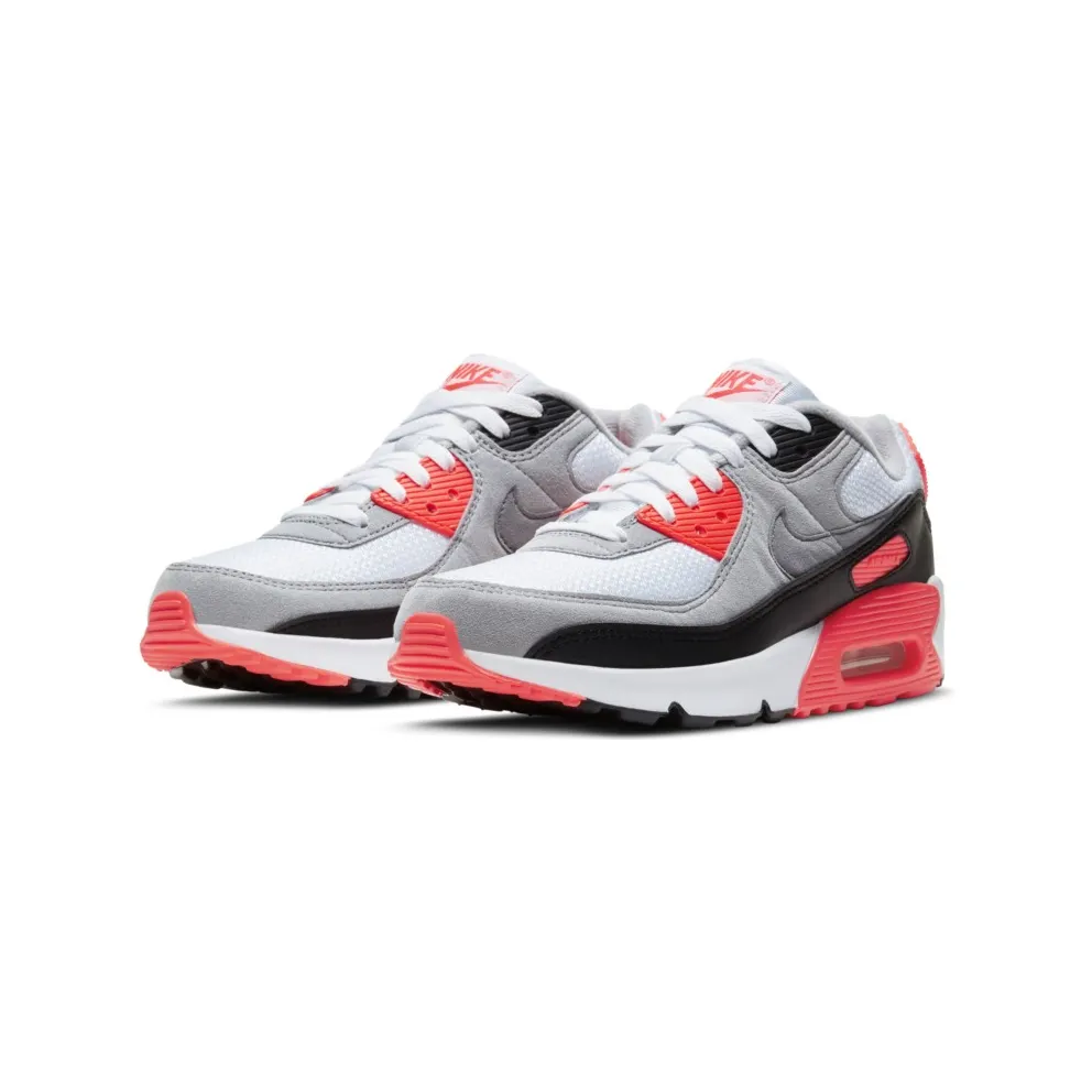 Nike Air Max 90 Infrared 2020 (GS) White/Black-Cool Grey-Radiant Red (DC8334-100)