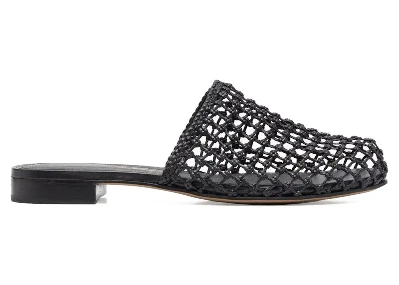 Ferragamo Woven-Design Leather Mules Black (01D440752553)