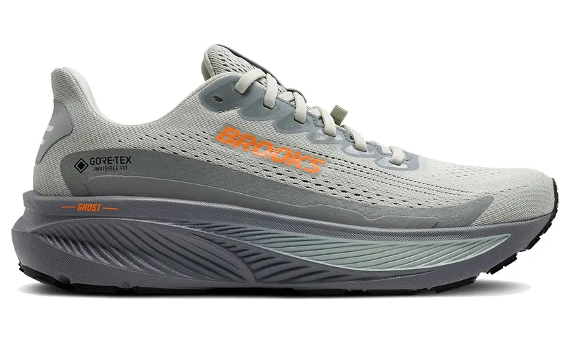 Brooks Ghost 17 GTX M Mannen Smoke / Primer Grey / Orange