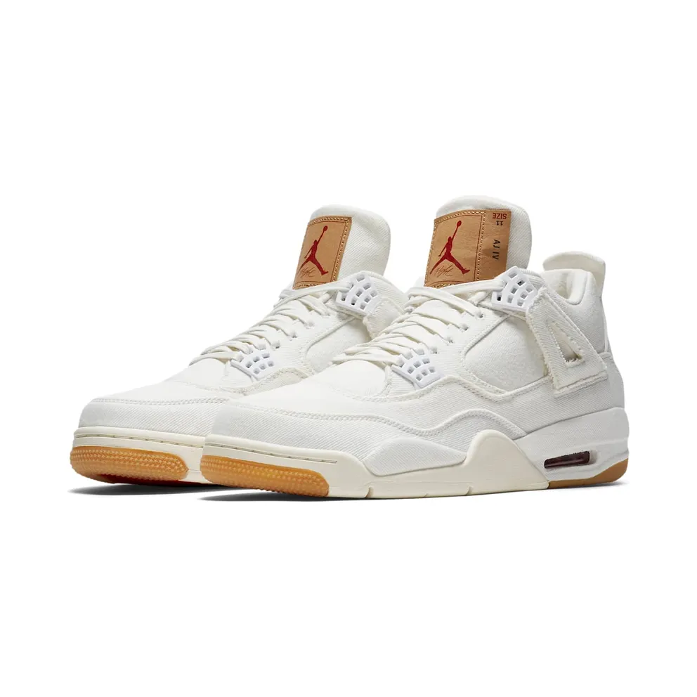 Air Jordan x Levi’s Nike AJ IV 4 Denim Levis White (With Levis Tag) (2018) (AO2571-100)