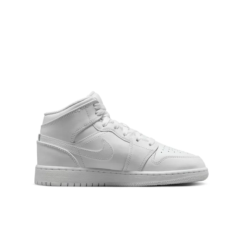 Air Jordan 1 Mid GS “Triple White 2023” (554725-136)