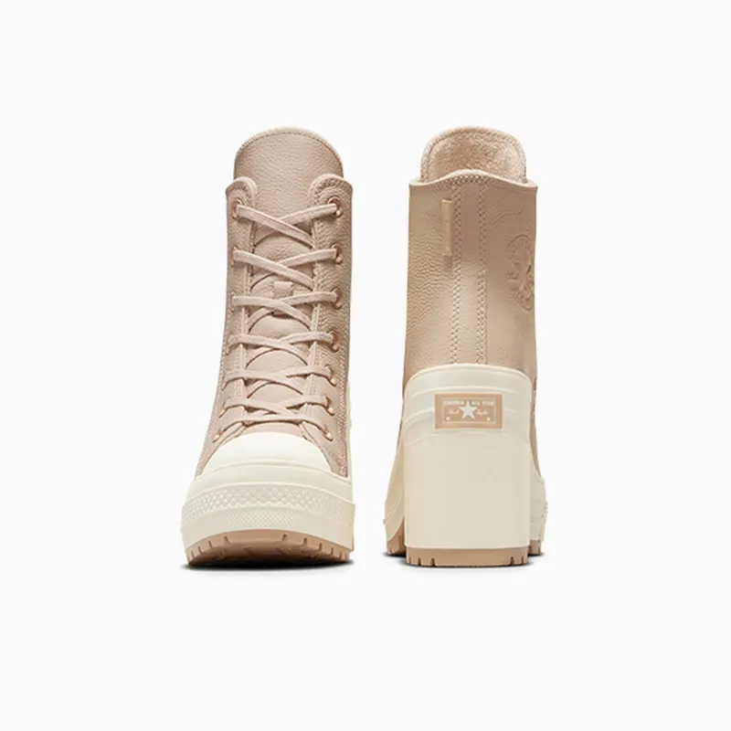 Converse Chuck 70 De Luxe Heel Platform Weatherized Leather Warm Quarry/Warm Quarry/Egret (A12345C)