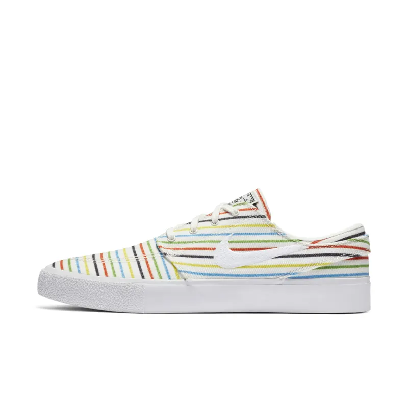 Nike SB Zoom Stefan Janoski Canvas Multi-Color Pinstripes Sail/Sail-White-White (AQ7878-100)