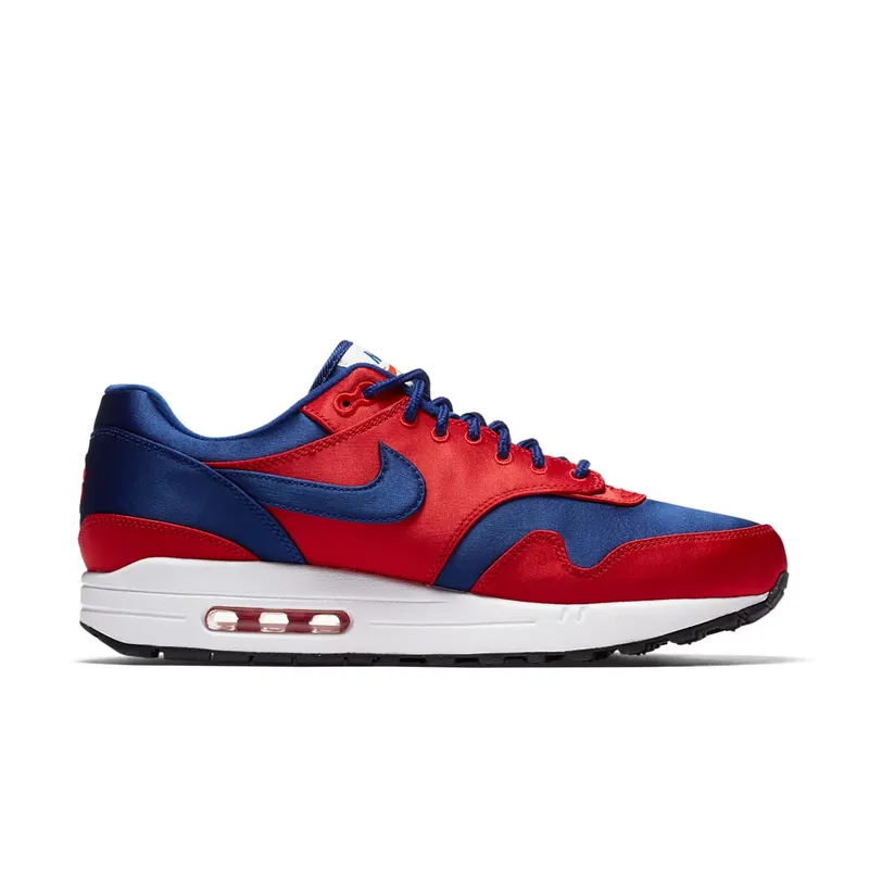 Nike Air Max 1 Satin University Red Deep Royal Blue University Red/White-Black-Deep Royal Blue (AO1021-600)