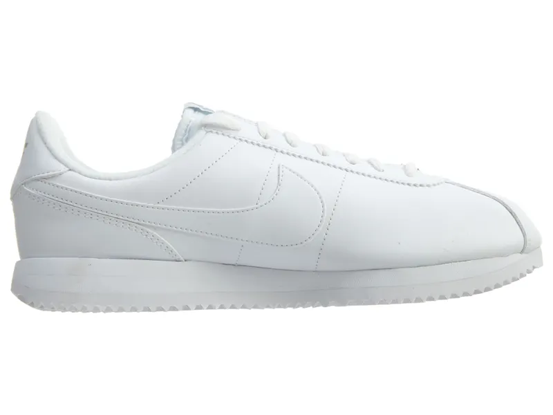 Nike Cortez Basic Leather White White-Wolf Grey-Mtllc Silver White/White-Wolf Grey-Mtllc Silver (819719-110)
