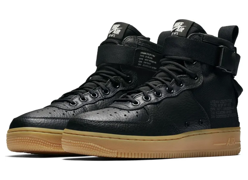 Nike SF Air Force 1 Mid Black Gum (W)