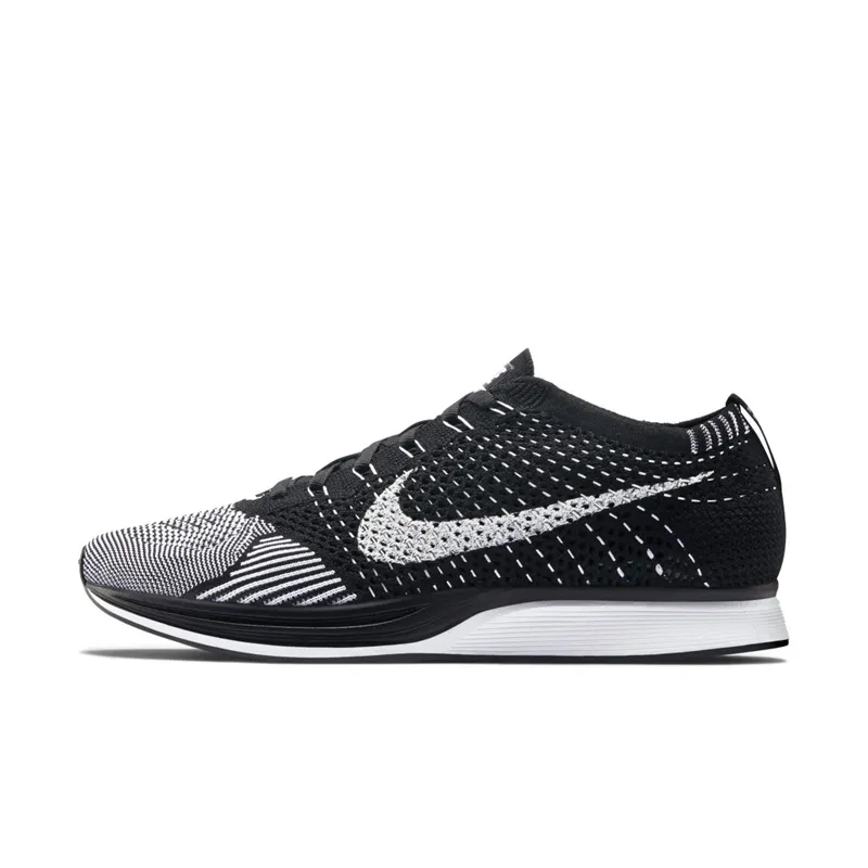 Nike  Flyknit Racer Black Tongue Black/White (526628-002)