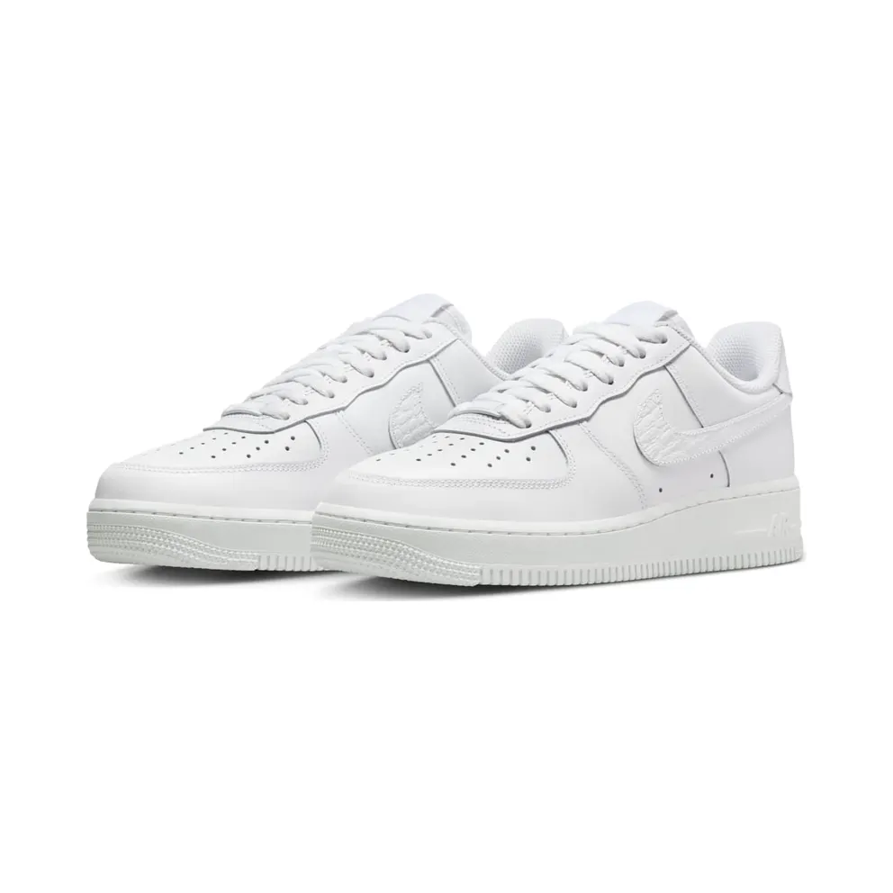 Nike Air Force 1 ’07 SE “Pebble Croc – White / Neutral Grey / White” (IO4837-100)