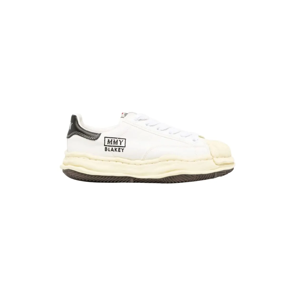 Maison Mihara Yasuhiro Blakey Vintage Sole Canvas Low White (A09FW732 WHITE)