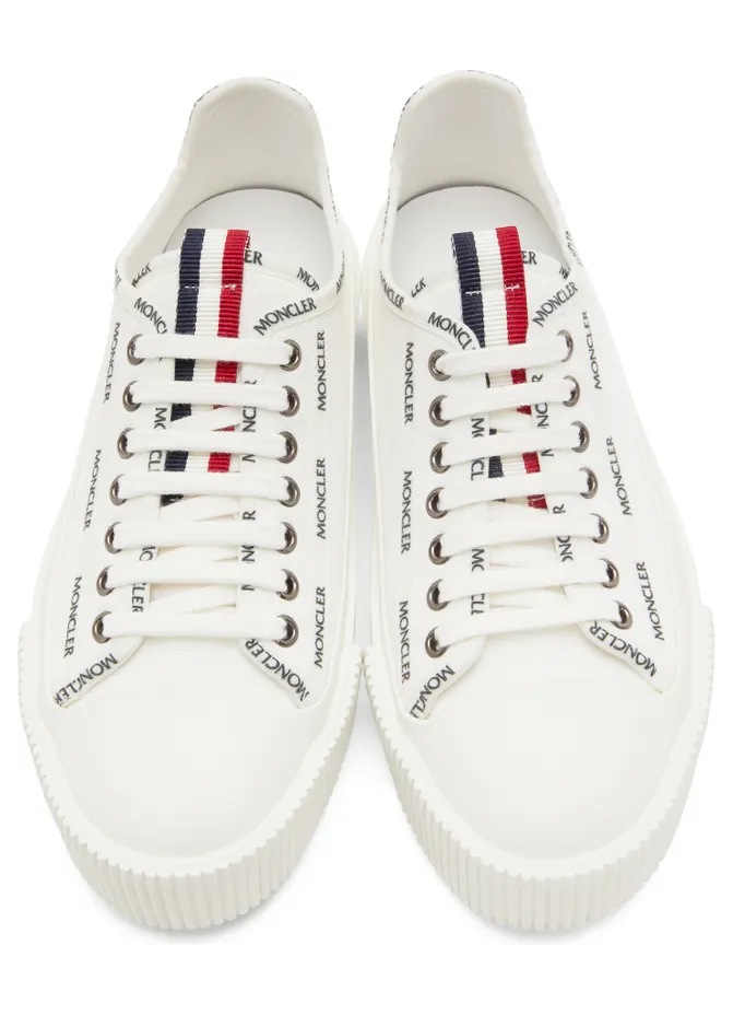 Moncler Off-White Canvas Glissiere Sneakers (4M738 – 40 – 02SS9) (5)