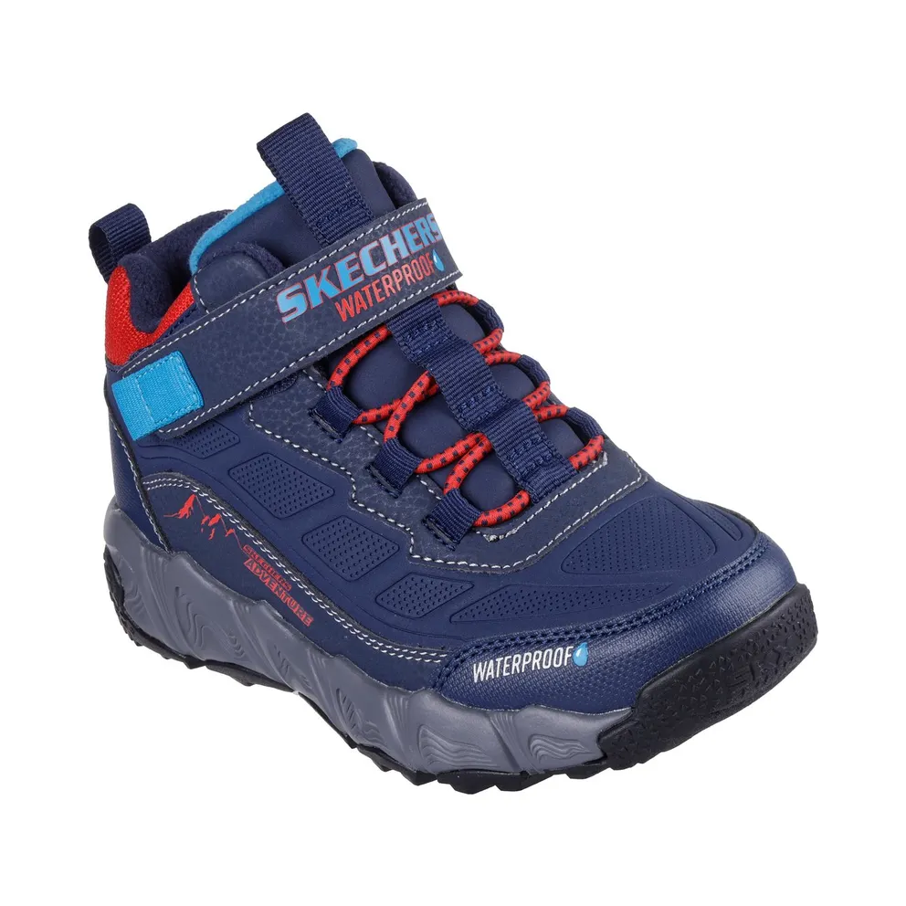 Skechers Waterproof: Velocitrek – Rugged-Rush Sneaker Marine/Red
