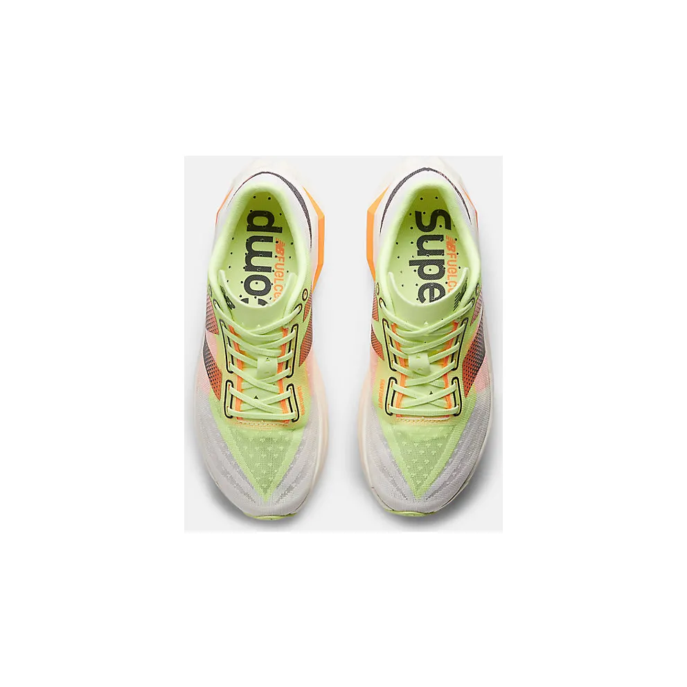 New Balance FuelCell SuperComp Elite v4 White Bleached Lime Glo Hot Mango (WRCELLA4)