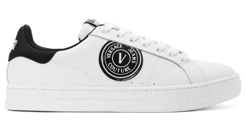 Versace Jeans Couture White 88 V-Emblem Court Sneakers (E72YA3SK1 EZP101)