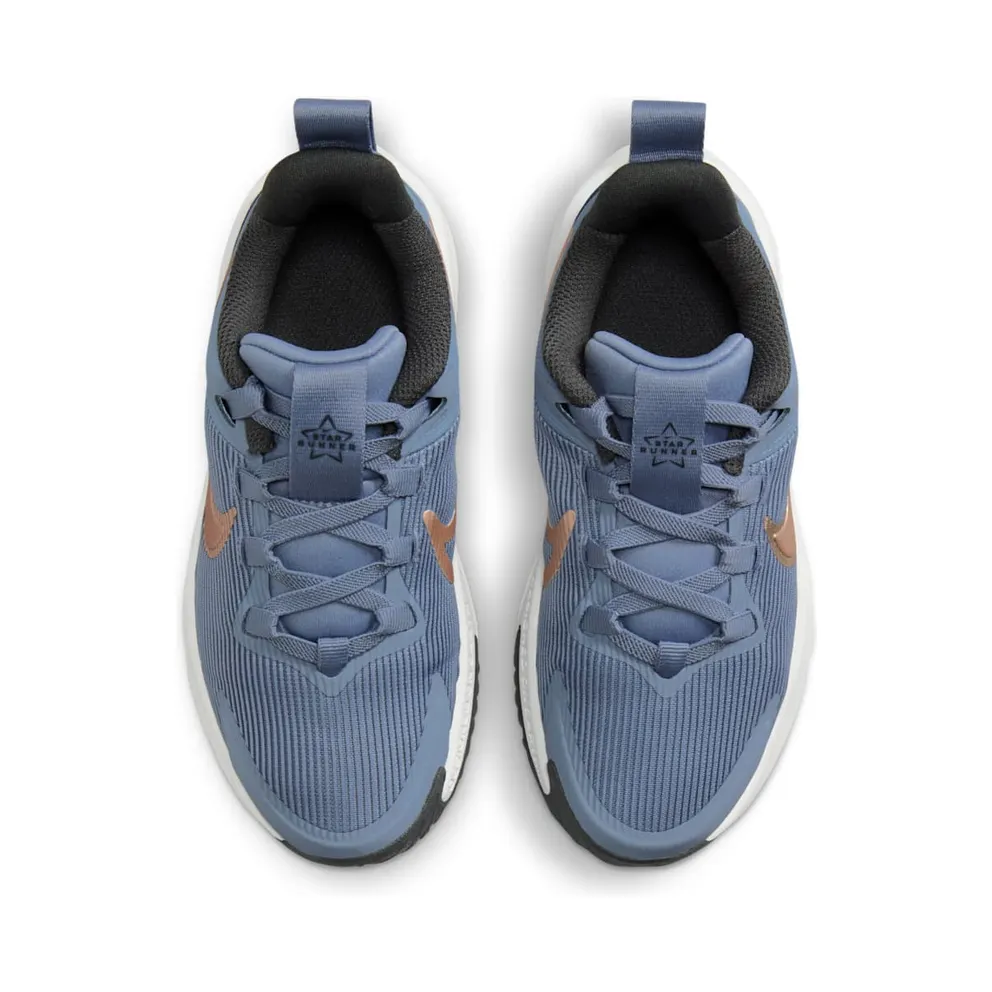 Nike Star Runner 4 Ashen Slate Armory Navy Pure Platinum Metallic Red Bronze (DX7614-405)