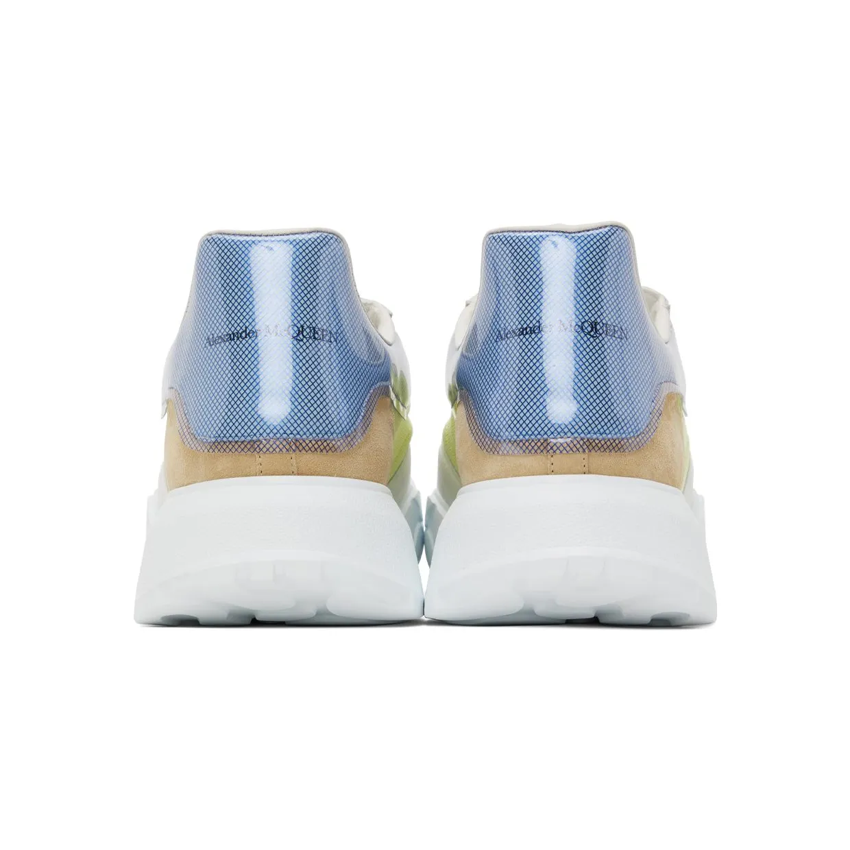 Alexander McQueen SSENSE Exclusive Off-White & Blue Court Trainer 3811 L./W/C./B./W/B. (662662W4QH2) (4)